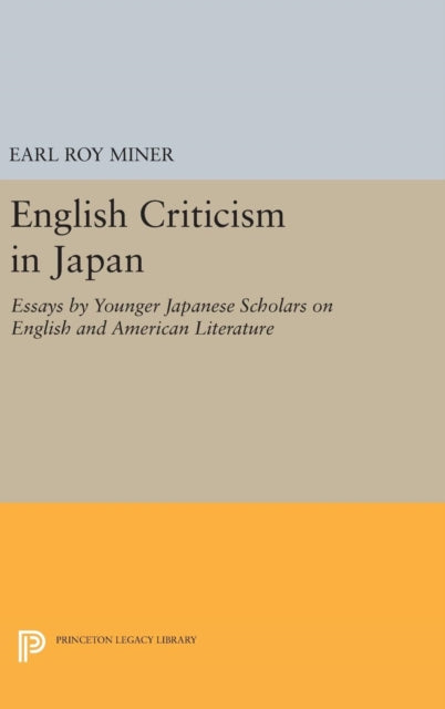 Book cover of: English Criticism in Japan. By: Earl Roy Miner