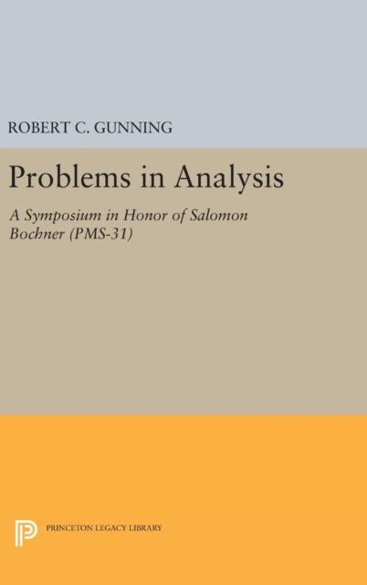Book cover of: Problems in Analysis. By: Robert C. Gunning