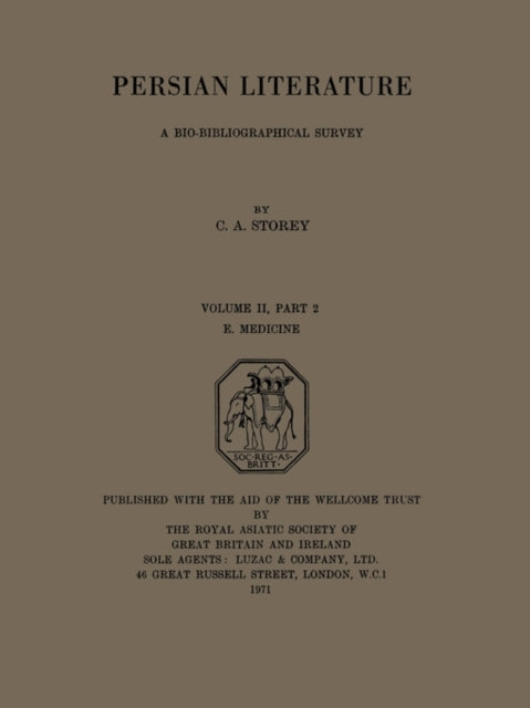 Book cover of: Persian Literature - A Biobibliographical Survey. By: C. A. Storey