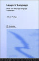 Book cover of: Lawyers' Language