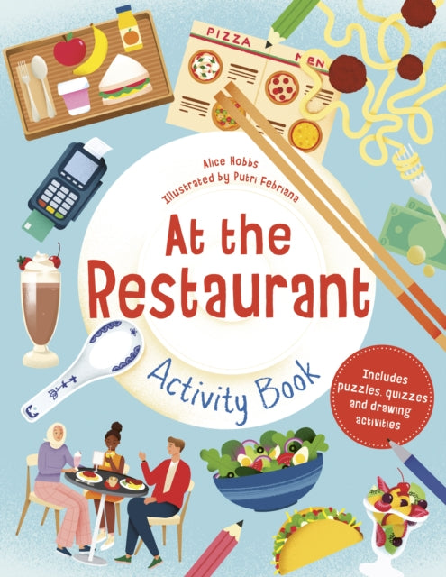 Book cover of: At the Restaurant Activity Book. By: QED Publishing