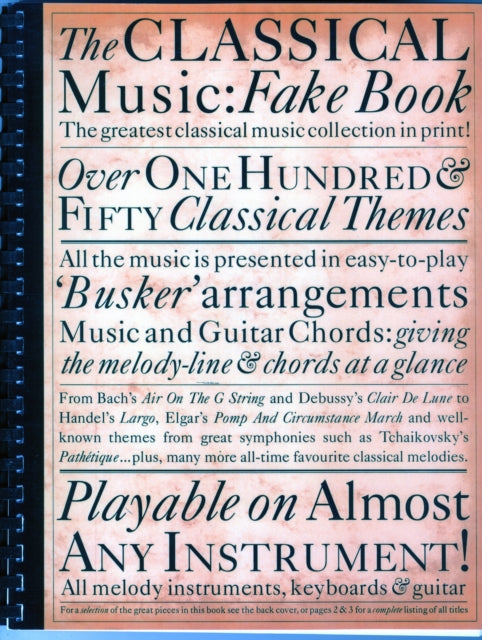 Book cover of: Classical Music Fake Book