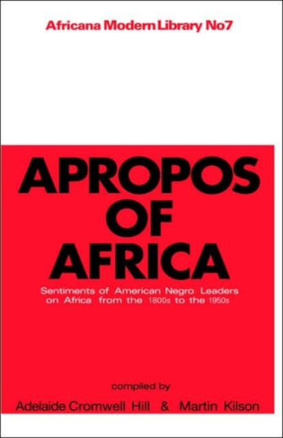 Book cover of: Apropos of Africa