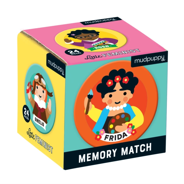 Book cover of: Little Feminist Mini Memory Match Game. By: Mudpuppy Galison