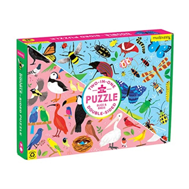 Book cover of: Bugs & Birds 100 Piece Double-Sided Puzzle