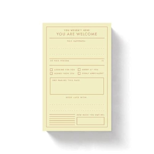 Book cover of: You Are Welcome Memo Pad. By: Brass Monkey