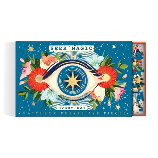 Book cover of: Seek Magic Every Day 128 Piece Matchbox Puzzle