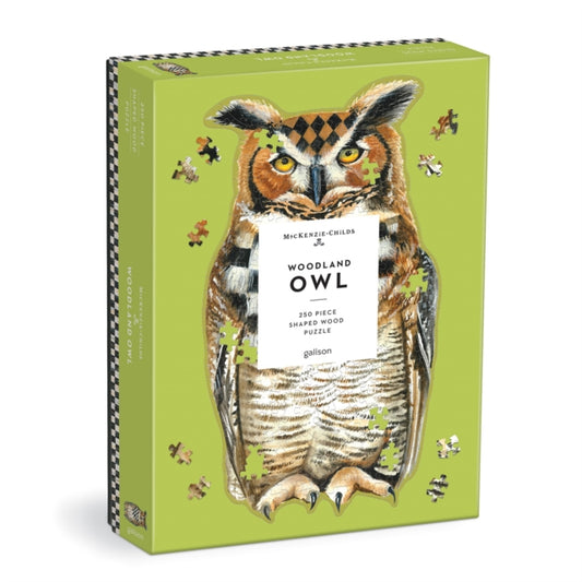Book cover of: MacKenzie-Childs Woodland Owl 250 Piece Shaped Wood Puzzle