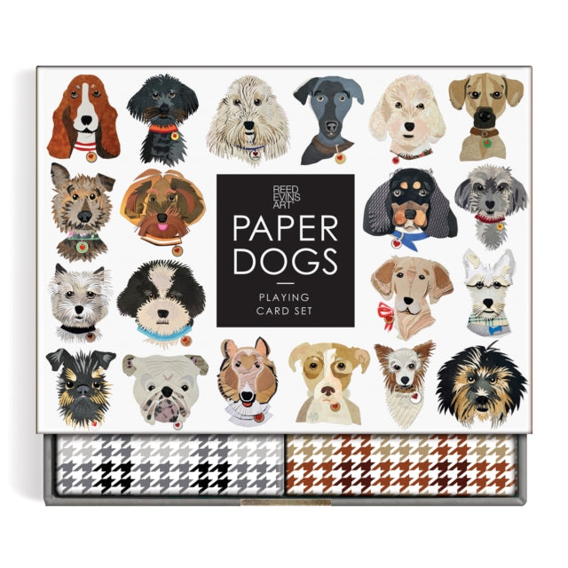 Book cover of: Paper Dogs Playing Card Set. By: Galison