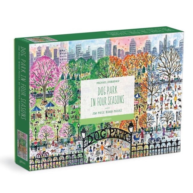 Book cover of: Michael Storrings Dog Park in Four Seasons 250 Piece Wood Puzzle