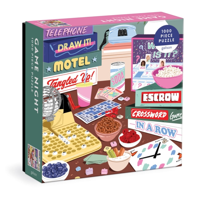 Book cover of: Game Night 1000 Piece Puzzle in Square Box