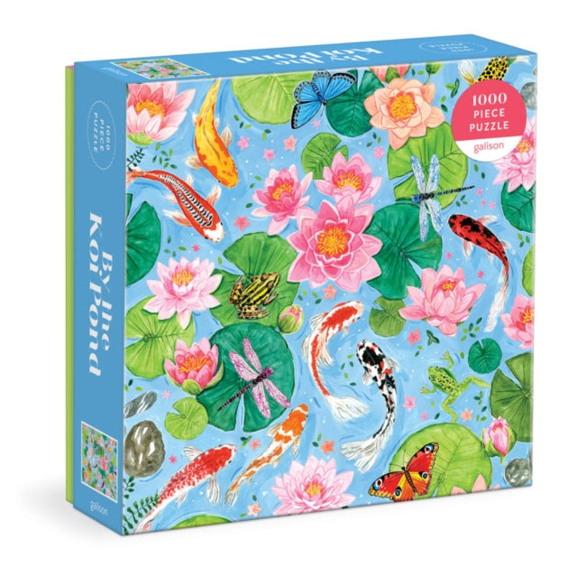 Book cover of: By The Koi Pond 1000 Piece Puzzle in Square Box