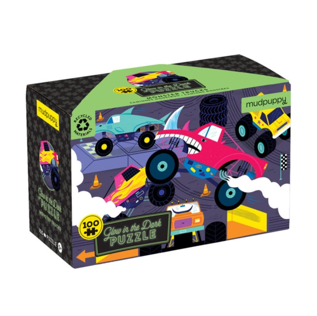 Book cover of: Monster Trucks 100 Piece Glow in the Dark Puzzle