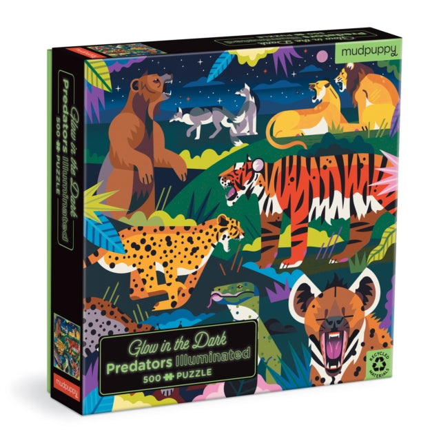 Book cover of: Predators Illuminated 500 Piece Glow in the Dark Puzzle