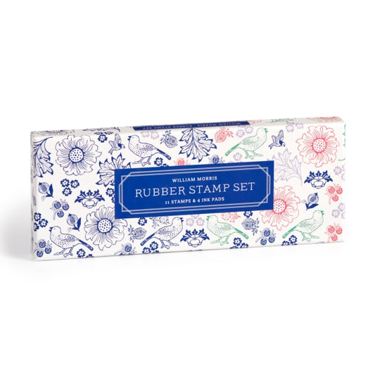 Book cover of: William Morris Rubber Stamp Set. By: Galison