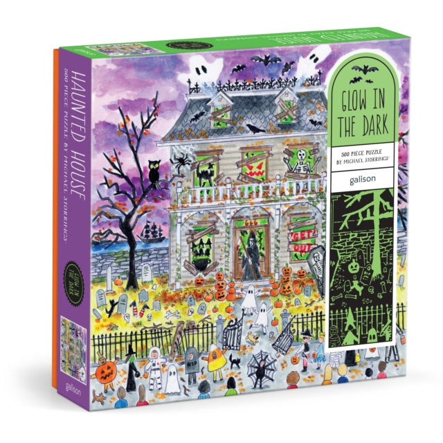 Book cover of: Michael Storrings Haunted House 500 Piece Glow in the Dark Puzzle