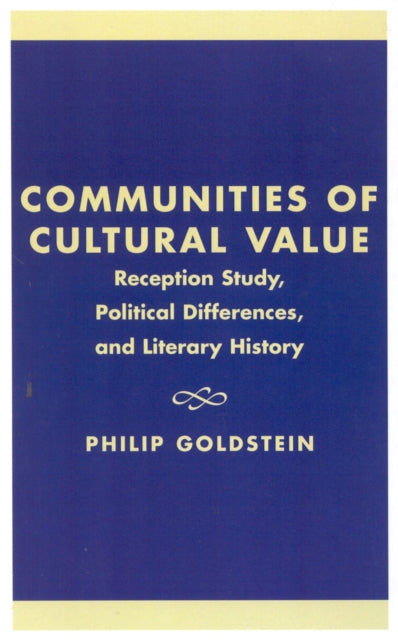 Book cover of: Communities of Cultural Value. By: Philip Goldstein