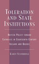 Book cover of: Toleration and State Institutions. By: Karen Stanbridge