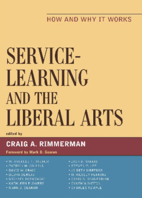 Book cover of: Service-Learning and the Liberal Arts. By: Patrick M. Collins