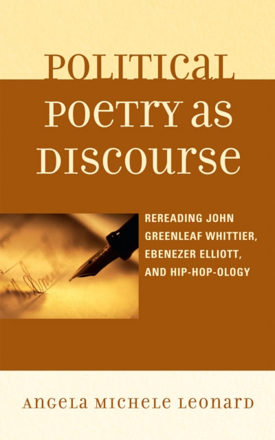 Book cover of: Political Poetry as Discourse. By: Angela M. Leonard