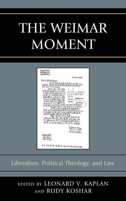 Book cover of: Weimar Moment. By: Leonard V. Kaplan