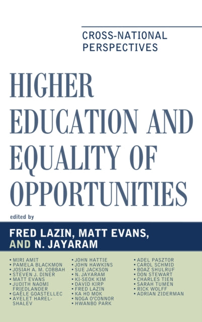 Book cover of: Higher Education and Equality of Opportunity. By: Frederick A. Lazin