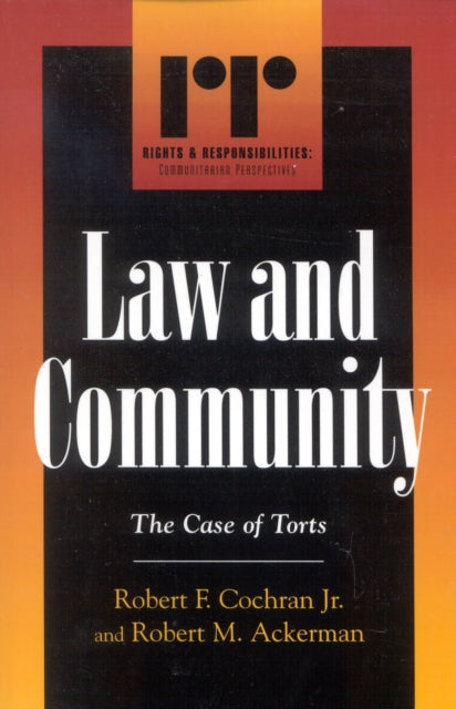 Book cover of: Law and Community. By: Robert M. Ackerman