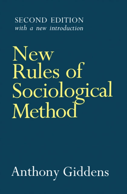 Book cover of: New Rules of Sociological Method
