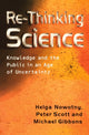 Book cover of: Re-Thinking Science. By: Helga Nowotny