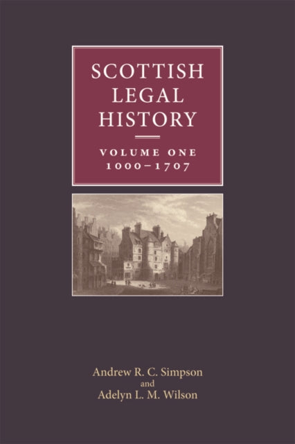 Book cover of: Scottish Legal History. By: Andrew R. C. Simpson