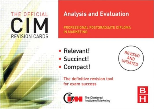 Book cover of: CIM Revision Cards Analysis and Evaluation. By: Karen Beamish