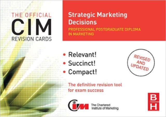 Book cover of: CIM Revision Cards Strategic Marketing Decisions. By: Karen Beamish