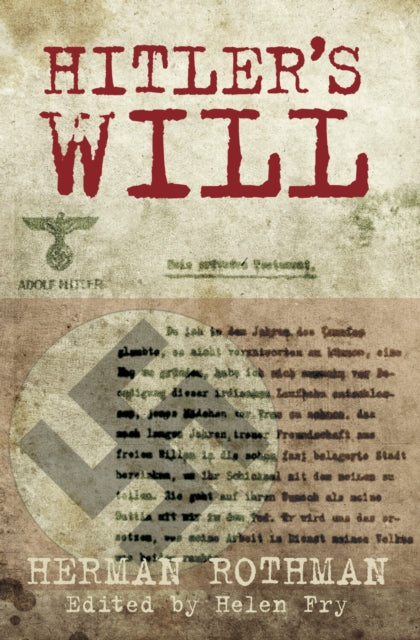 Book cover of: Hitler's Will. By: Hermann Rothman