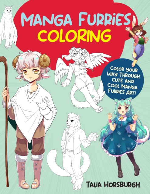 Book cover of: Manga Furries Coloring. By: Talia Horsburgh