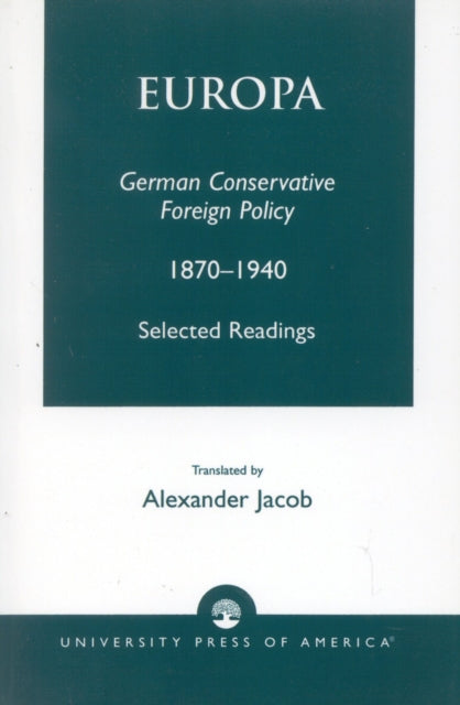 Book cover of: Europa. By: Dr. Alexander Jacob