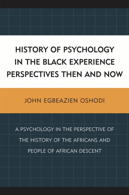 Book cover of: History of Psychology in the Black Experience Perspectives