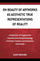 Book cover of: On Beauty of Artworks as Aesthetic True Representations of Reality. By: Dan Nesher