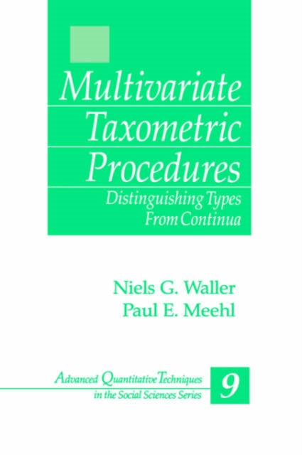 Book cover of: Multivariate Taxometric Procedures. By: Niels G. Waller