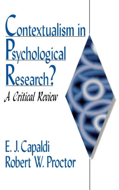 Book cover of: Contextualism in Psychological Research?. By: E. J. Capaldi