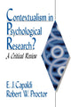 Book cover of: Contextualism in Psychological Research?. By: E. J. Capaldi