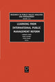 Book cover of: Learning from International Public Management Reform