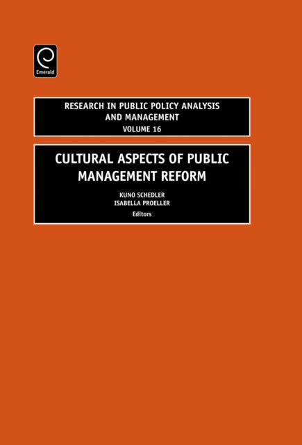 Book cover of: Cultural Aspects of Public Management Reform