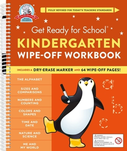 Book cover of: Get Ready for School: Kindergarten Wipe-Off Workbook. By: Heather Stella