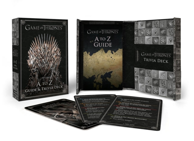 Book cover of: Game of Thrones: A to Z Guide & Trivia Deck. By: Jim McDermott