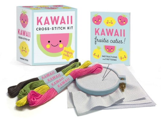 Book cover of: Kawaii Cross-Stitch Kit. By: Sosae Caetano