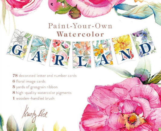 Book cover of: Paint-Your-Own Watercolor Garland. By: Kristy Rice