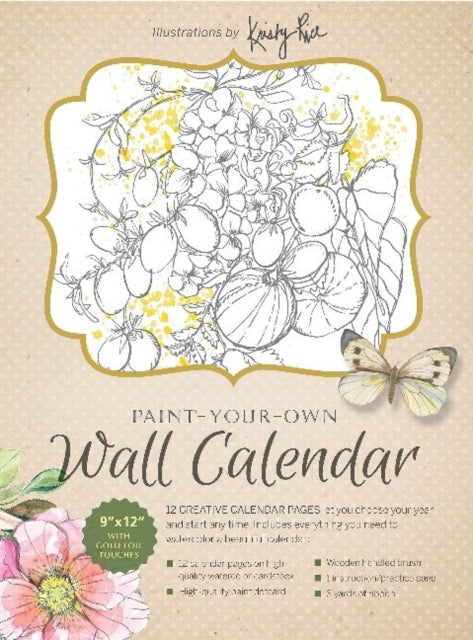Book cover of: Paint-Your-Own Wall Calendar. By: Kristy Rice