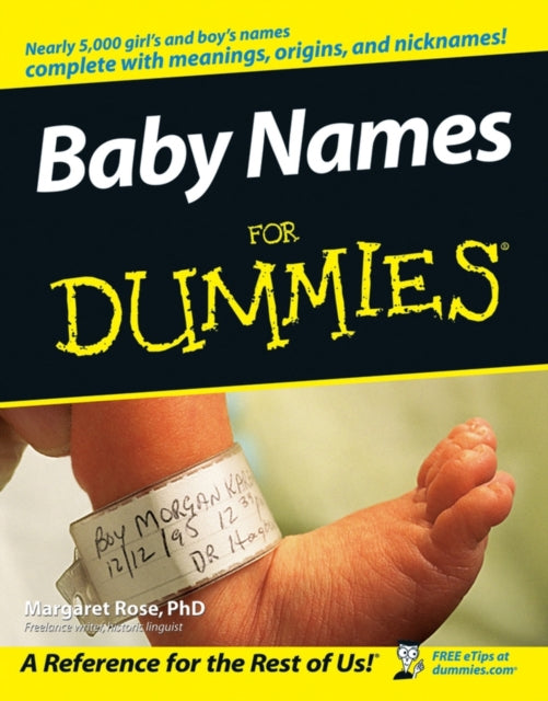 Book cover of: Baby Names For Dummies. By: Margaret Rose