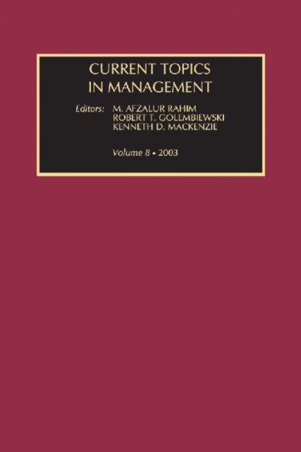 Book cover of: Current Topics in Management