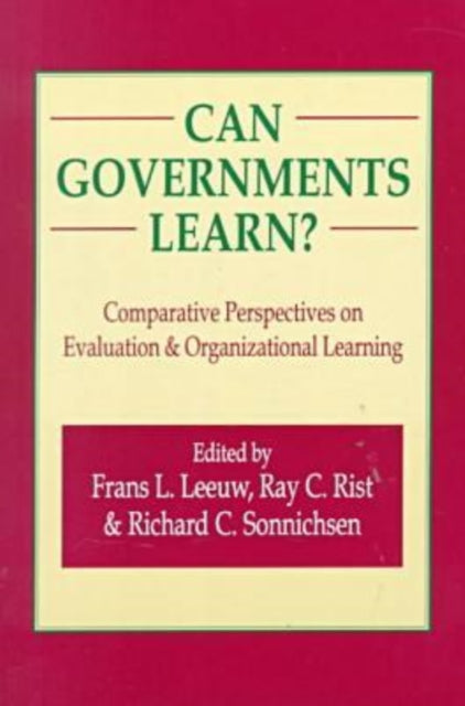 Book cover of: Can Governments Learn?. By: Frans L. Leeuw